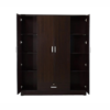 Engineered Wood Four Door Wardrobe in Wenge Finish